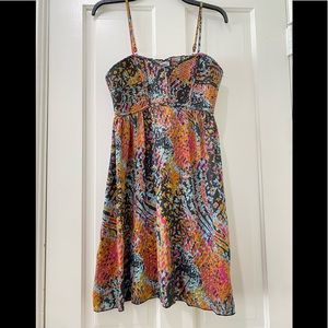 BAR III multicolor tank dress flowy mini sexy dress